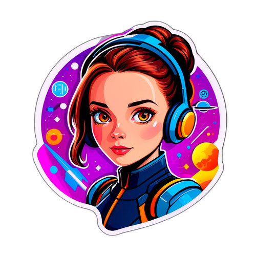 Futuristisk Sticker med Ebba Busch