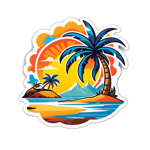 Diego Garcia Tropisk Sticker