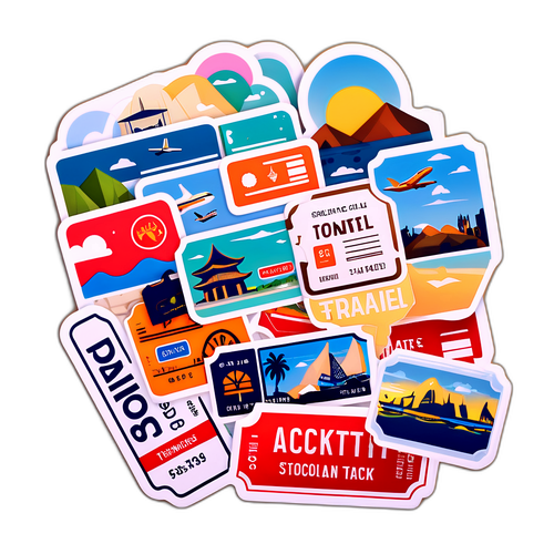 旅行票灵感贴纸