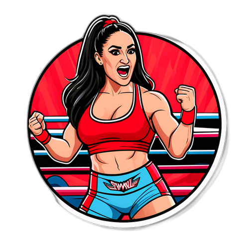 Dynamic Doodle of Nikki Bella in the Ring