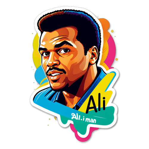 Ali B: Waarom Dit Kleurrijke Stickerontwerp Een Must-Have is voor Elke Muziekliefhebber!