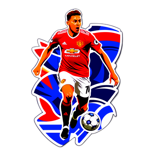 Τζέρσεϊ Μάντσεστερ Γιουνάιτεντ σε δράση κατά της Έβερτον