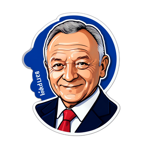 Autocollant de Michel Aulas avec une citation inspirante sur le leadership d'équipe