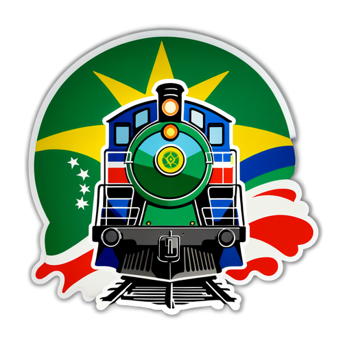 Adesivo Vintage do Trem Comemorativo da Independência