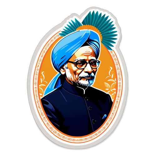 Sticker Elegan Manmohan Singh