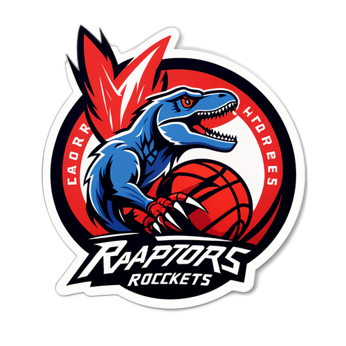 Autocollant d'équipe Raptors et Rockets en mode compétitif