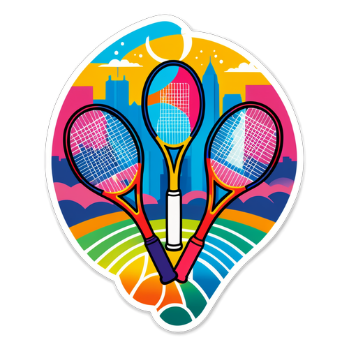 Cincinnati Open Artsy Tennis Sticker