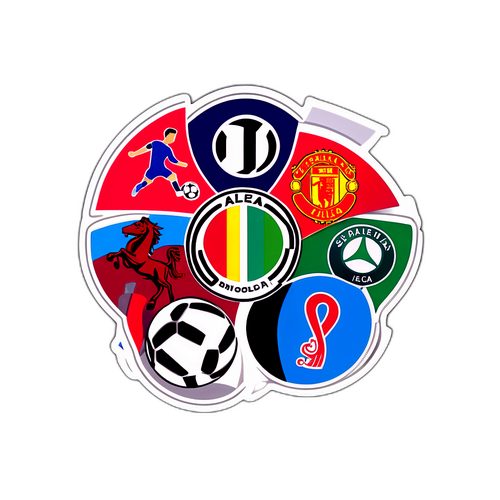 세리에 A 팀 로고 콜라주 스티커