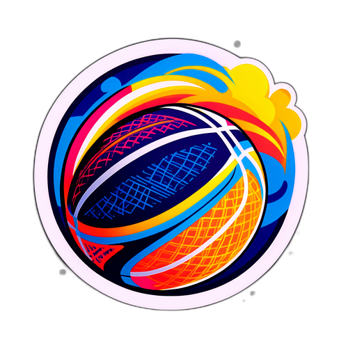 Quả bóng rổ đầy màu sắc