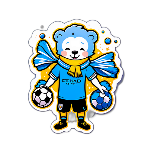 מסיכת דוב חמוד של מנצ'סטר סיטי