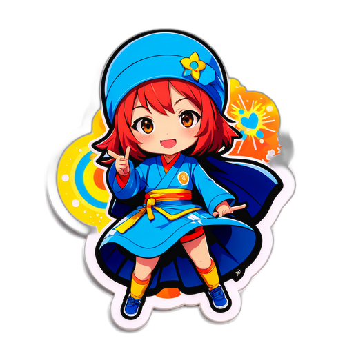 元気なスキルを持つ美咲おにたのステッカー