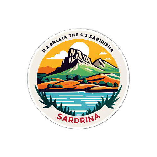 Sticker zur Feier der beeindruckenden Landschaft Sardiniens