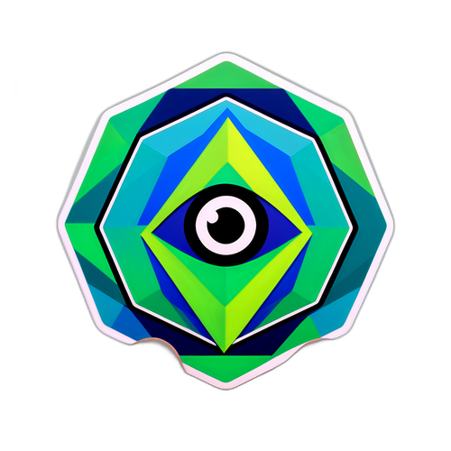Modern geometrikus logó sticker a 'mbh bank' számára