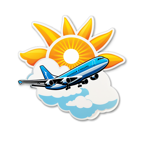 Fly High Plane Sticker