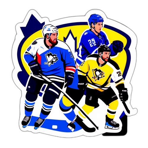 Стикер хоккейного матча Торонто и Питтсбурга