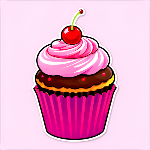 Indulge in Sweet Moments: The Ultimate Cupcake Sticker for Bake Off Fans!