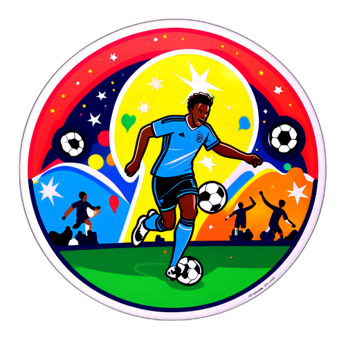 Sticker que representa la energía de un partido de fútbol en Lumen Field