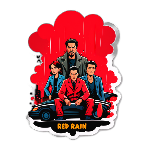 Sticker hình hoạt hình cảnh căng thẳng từ phim Red Rain