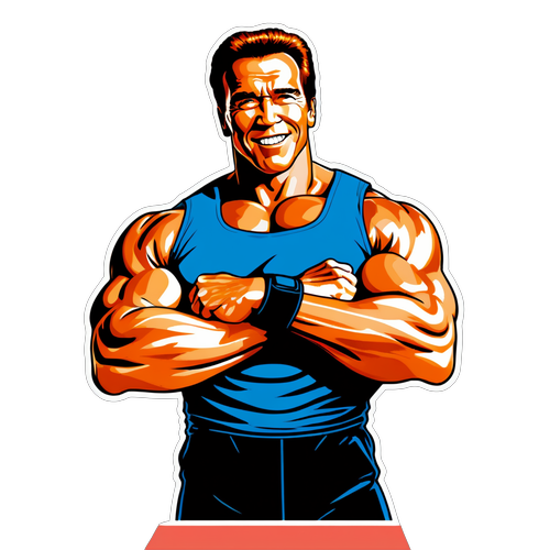 Heltemodig Arnold Schwarzenegger Sticker