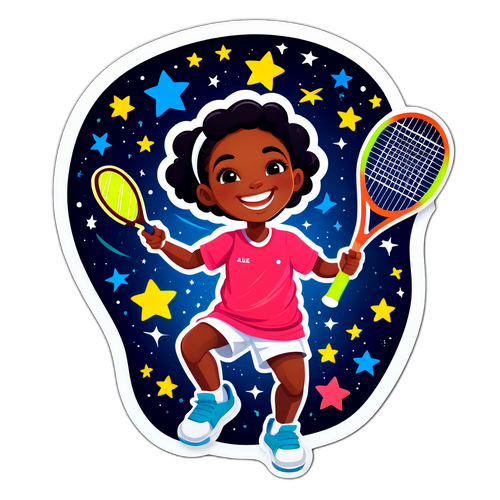 Masayang Disenyo ni Alex Eala na may Raket ng Tennis