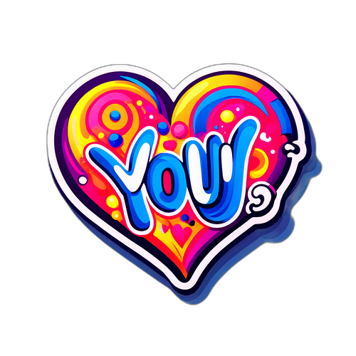 Conception Illustrative de "Vous" avec un Cœur Stylisé