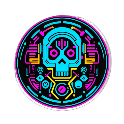 Stiker Futuristik Bertema Cyberpunk: 'Code Redeem: The Forge'