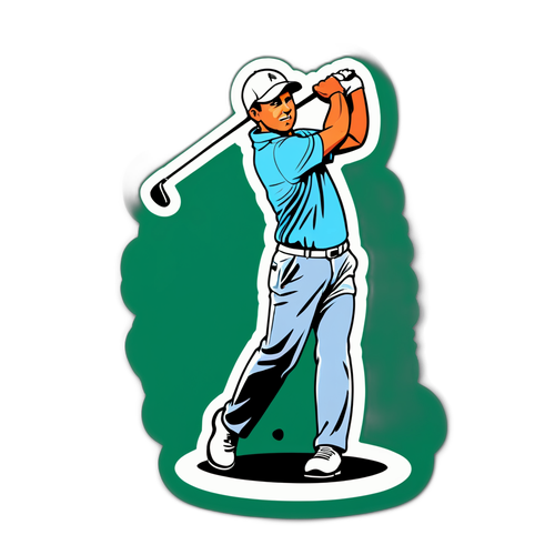 Golfare i perfekt sving