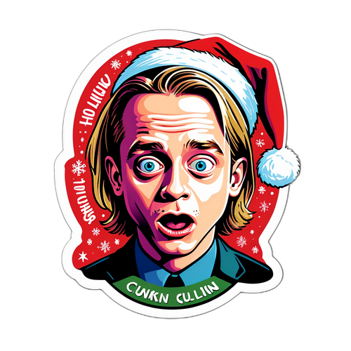 Nostalgischer Aufkleber mit Macaulay Culkin