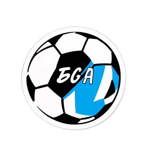 Sticker de balón de fútbol personalizable