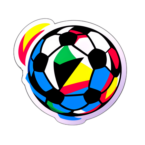 Adesivo com Logo do Vasco sobre uma Bola de Futebol