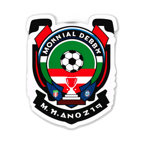 Sticker cu mingea de fotbal și trofeul