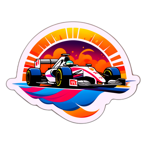 F1-tema klistermærke: Hastighed og Præcision