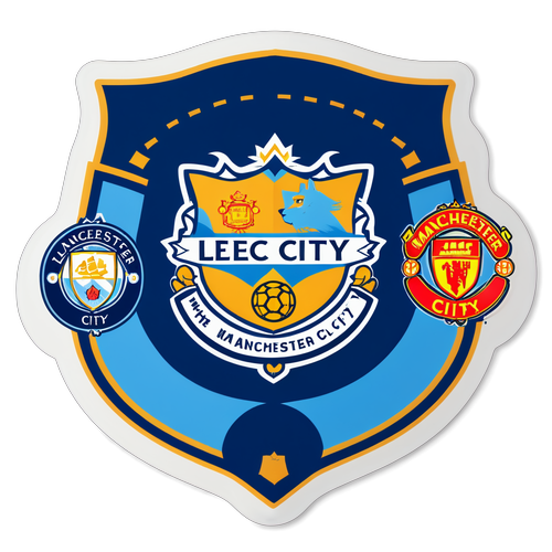 Diseño de adhesivo de Leicester City y Manchester City