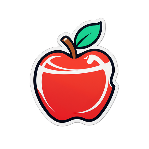 Sticker parodique du logo sportif Apple