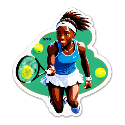 Coco Gauff Inspirational Tennis Sticker