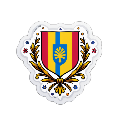 Fargerik klistremerke av Moldovas flagg