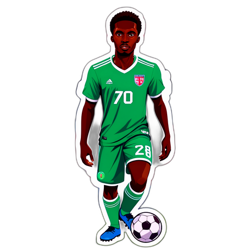 Тимоти Куамба на фоне футбольного поля