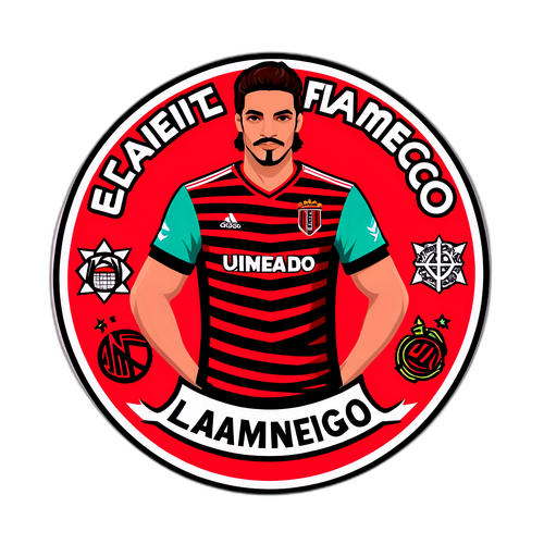 Un adesivo camisas Flamengo dan Vitória