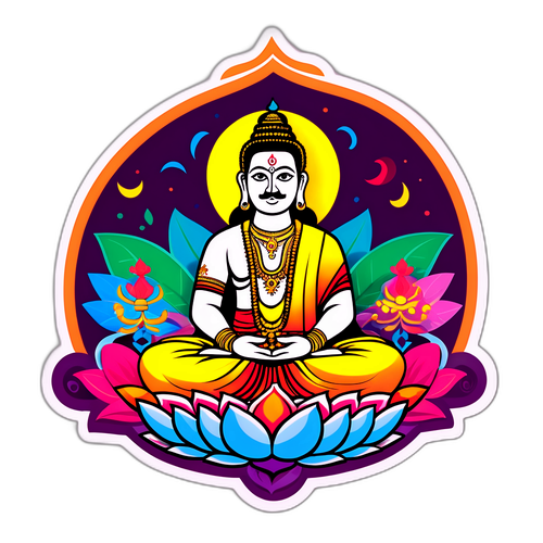 तेलुगू संस्कृति और 'पॉली स्वर्गम कथा' थीम पर आधारित रंगीन स्टिकर