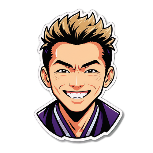 オカダの笑顔ステッカー