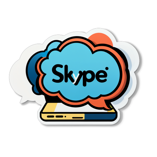 Vintage Skype logo s moderním nádechem