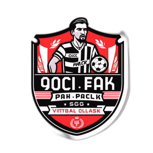Sticker ya Kichwa cha Soka cha Vintage ya Lille OSC na PAOK