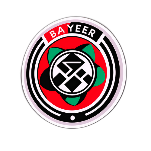 สติกเกอร์แสดงโลโก้ Bayer Leverkusen ในสไตล์โมเดิร์น
