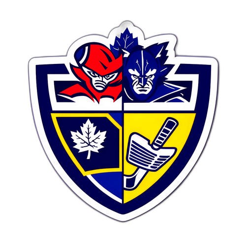 Sabres vs Maple Leafs Hockey Battle Sticker
