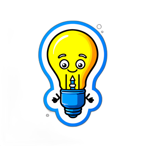 Sticker Kartun Humor Kreativiti AI