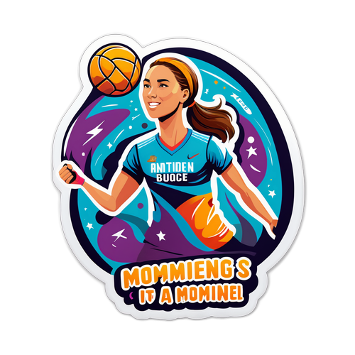 Motiverende klistremerke for kvinner i sport