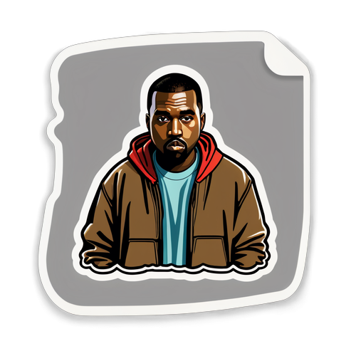 Kanye West'in İkonik Moda Tarzı Sticker Tasarımı