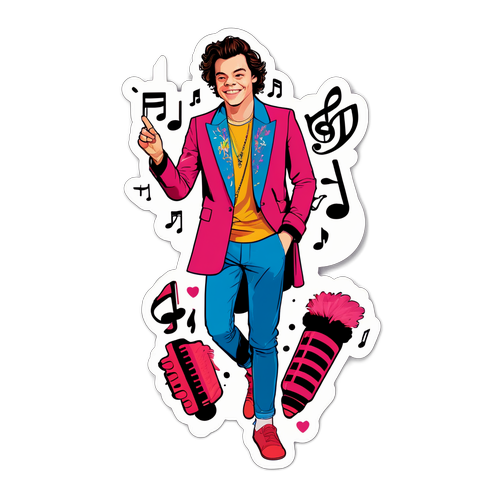 Harry Styles Cool Sticker Design