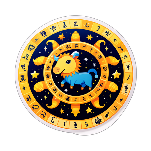 Стикер с ярким гороскопом