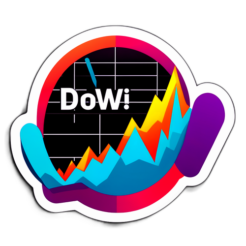 다우존스 지수 그래픽 스티커 디자인